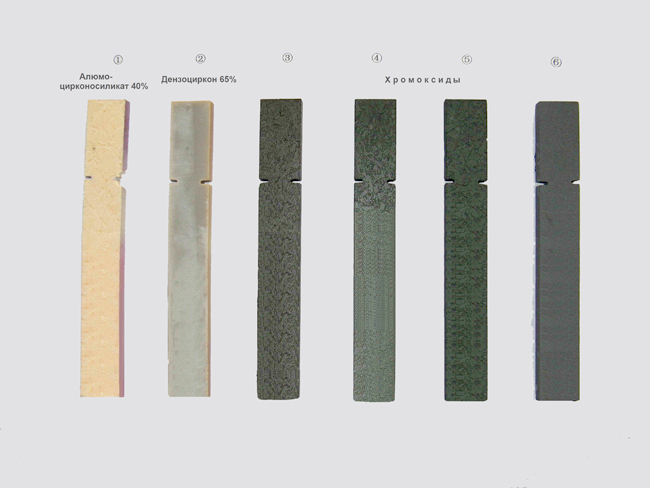 Samples for corrosion resistance testing of various glass types